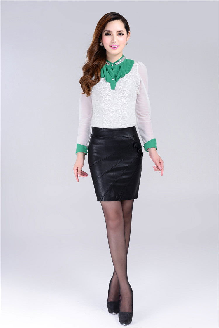 Fashion Sexy Slim High Waist PU Leather Skirt - Fresh Fashion Finds -  - #tag1#