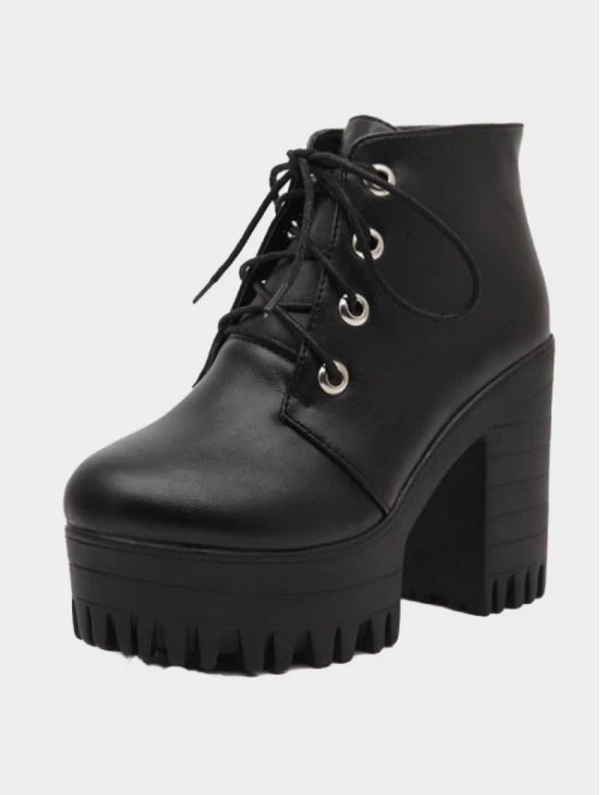 High-heel chunky  ankle boots - Fresh Fashion Finds -  - #tag1#