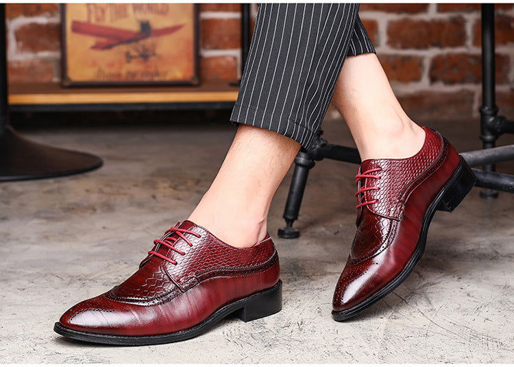 Men flats lace up oxfords leather shoes - Fresh Fashion Finds -  - #tag1#