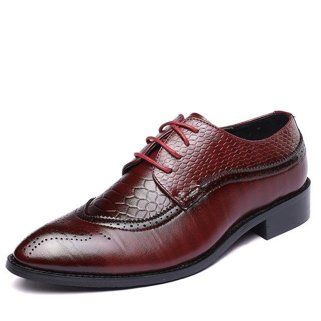 Men flats lace up oxfords leather shoes - Fresh Fashion Finds -  - #tag1#