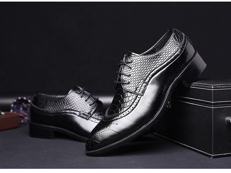 Men flats lace up oxfords leather shoes - Fresh Fashion Finds -  - #tag1#