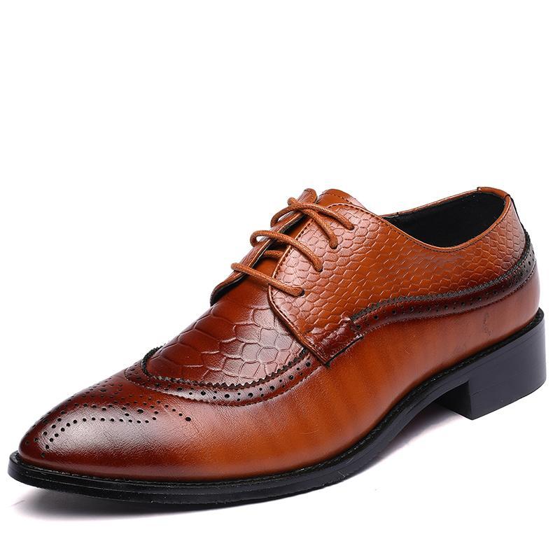 Men flats lace up oxfords leather shoes - Fresh Fashion Finds -  - #tag1#