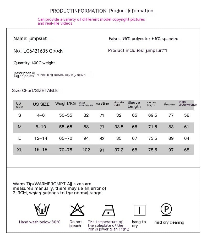 Sequined Jumpsuit Women's Tight - Fresh Fashion Finds -  - #tag1#